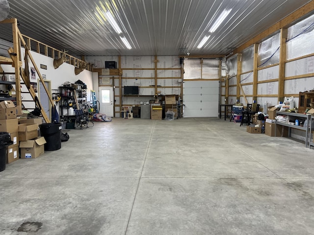 5781 S Waldron Rd, Pittsford, MI 49271 - garage featuring a workshop area