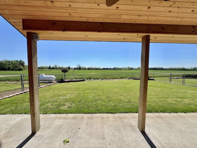 5781 S Waldron Rd, Pittsford, MI 49271 - view of yard featuring a view of countryside and a patio area