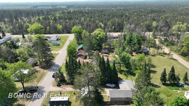 2081 Skiles Dr, Saint Helen, MI 48656 - aerial overview of property's location with a heavily wooded area