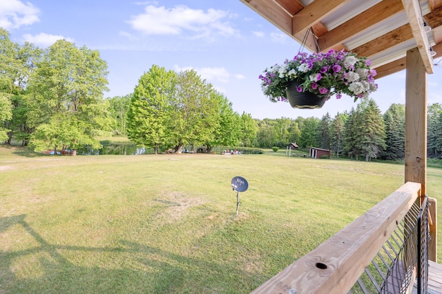 22251 210th Ave, Tustin, MI 49688 - view of grassy yard featuring a water view