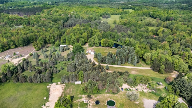 22251 210th Ave, Tustin, MI 49688 - aerial view of property and surrounding area featuring a forest
