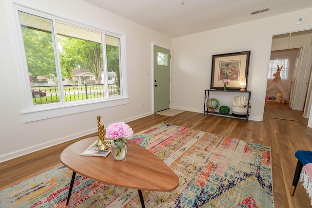 1802 Ferry St, Niles, MI 49120 - living room featuring wood finished floors and baseboards