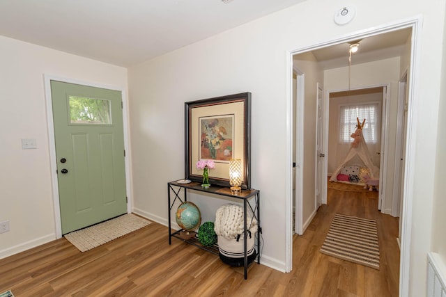1802 Ferry St, Niles, MI 49120 - foyer entrance featuring wood finished floors and baseboards