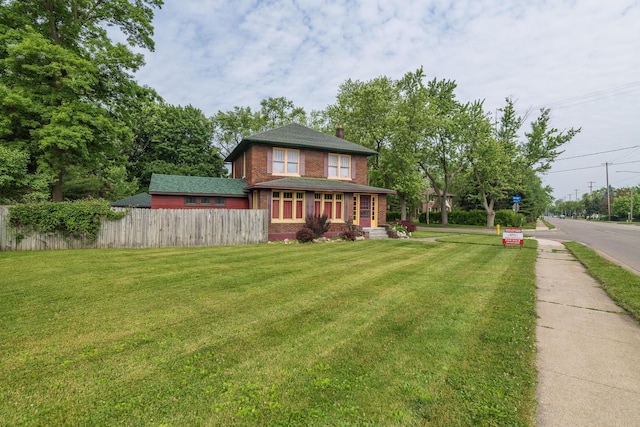 3804 Portage St, Kalamazoo, MI 49001 - view of front facade with brick siding and a chimney