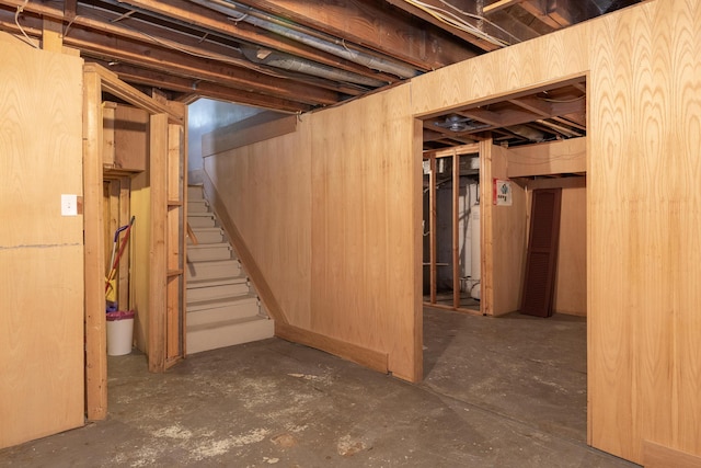 3804 Portage St, Kalamazoo, MI 49001 - unfinished below grade area with stairway