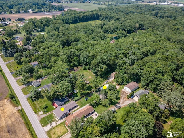 9601 Exeter Rd, Carleton, MI 48117 - aerial view of property's location with a forest