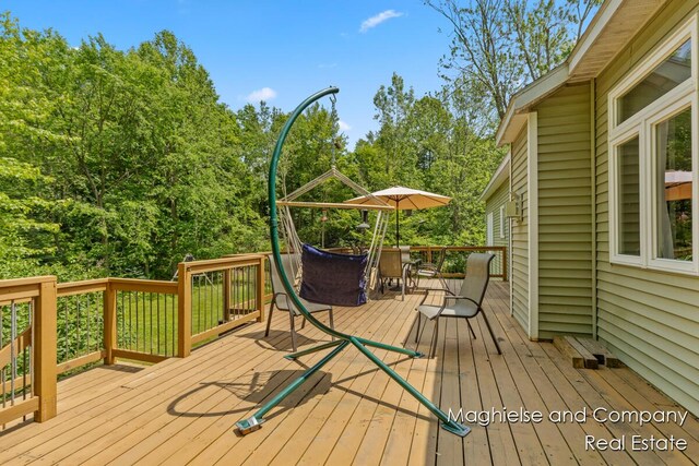 4349 Walter Rd, Wayland, MI 49348 - deck with outdoor dining space