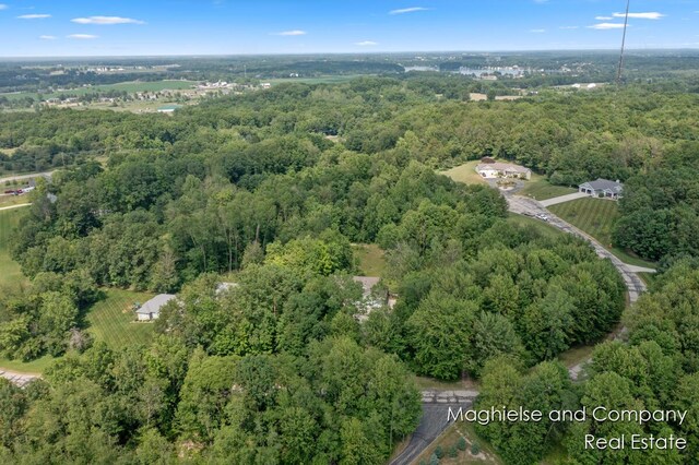 4349 Walter Rd, Wayland, MI 49348 - aerial overview of property's location featuring a heavily wooded area