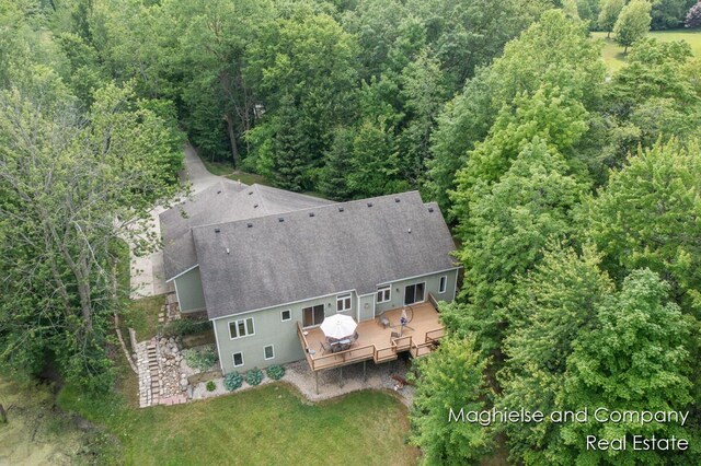 4349 Walter Rd, Wayland, MI 49348 - view from above of property with a forest