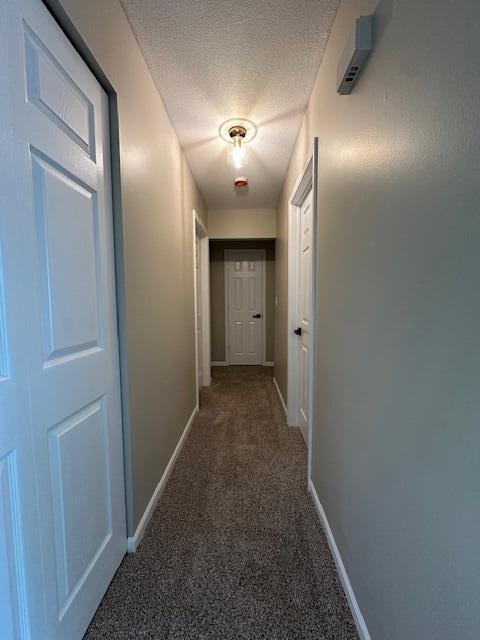 5511 Sunset Ct, Oscoda, MI 48750 - corridor featuring carpet flooring, baseboards, and a textured ceiling