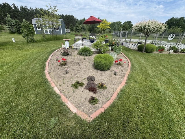 3828 90th Ave, Evart, MI 49631 - view of grassy yard with an outdoor structure