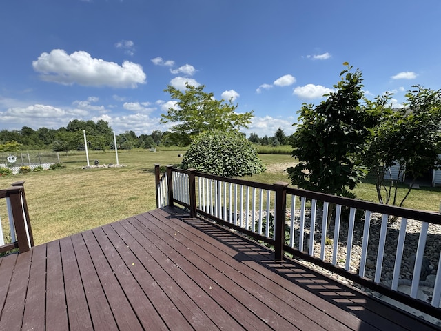 3828 90th Ave, Evart, MI 49631 - wooden terrace featuring a lawn