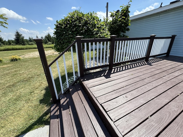 3828 90th Ave, Evart, MI 49631 - wooden terrace featuring a lawn