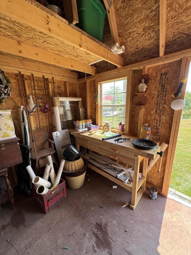 3828 90th Ave, Evart, MI 49631 - miscellaneous room with a workshop area