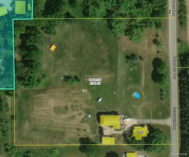 7090 Hallenbeck Hwy, Manitou Beach, MI 49253 - map / location featuring property parcel outlined