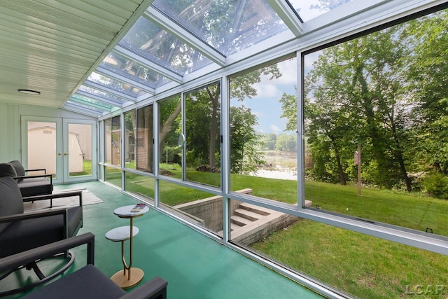603 Outer Dr, Tecumseh, MI 49286 - sunroom / solarium featuring french doors and healthy amount of natural light