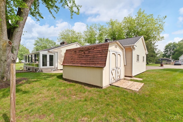 603 Outer Dr, Tecumseh, MI 49286 - view of shed featuring french doors