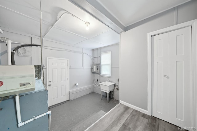 5932 Colorado St, Romulus, MI 48174 - laundry room with a sink and electric panel