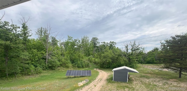 11755 Jakob Ln, Lachine, MI 49753 - view of yard featuring a wooded view