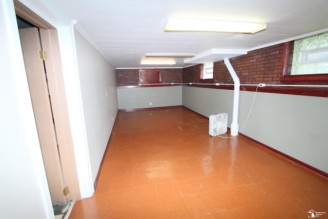 633 Scott St, Monroe, MI 48161 - basement featuring baseboards and tile patterned floors