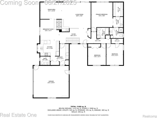 1145 W Moore Rd, Milford, MI 48381 - view of home floor plan