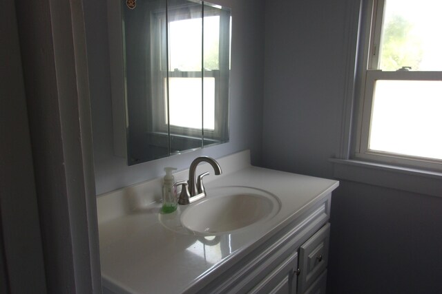 602 Fairview Ave, Manistee, MI 49660 - bathroom with healthy amount of natural light and vanity