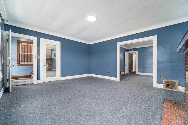74 W Dakota, Highland Park, MI 48203 - carpeted spare room with baseboards and french doors