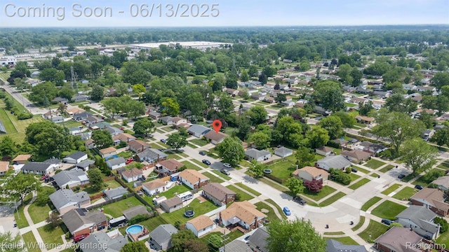 38265 Saint Joe Dr, Westland, MI 48186 - aerial view of property and surrounding area featuring nearby suburban area
