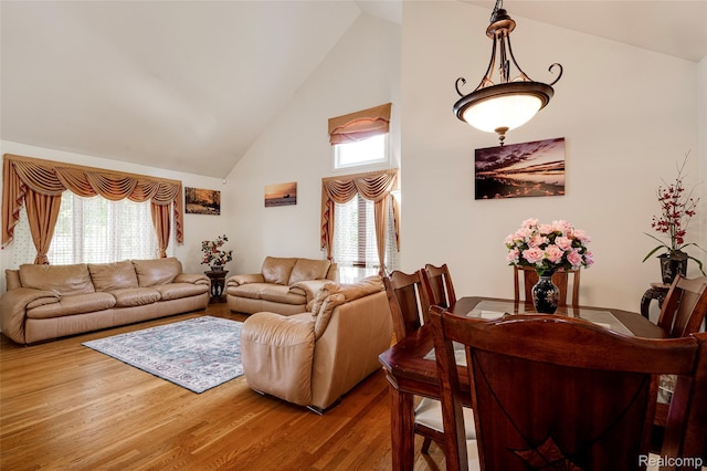 39719 Squire Rd, Novi, MI 48375 - living room with high vaulted ceiling, wood finished floors, and plenty of natural light