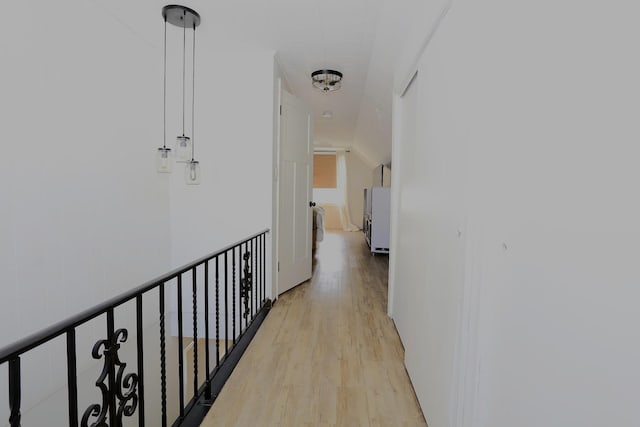 600 Center Dr, Tecumseh, MI 49286 - corridor with light wood-type flooring and vaulted ceiling