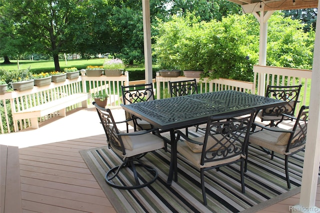 300 Crestway Ct, Saline, MI 48176 - wooden deck with outdoor dining space