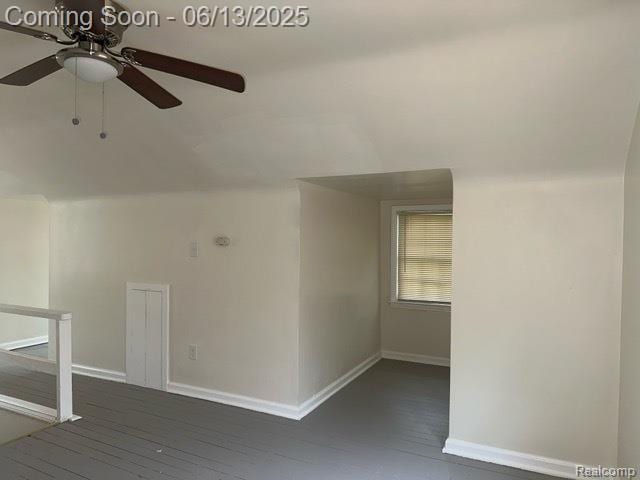 19628 Elkhart St, Harper Woods, MI 48225 - bonus room with a ceiling fan, baseboards, and wood finished floors