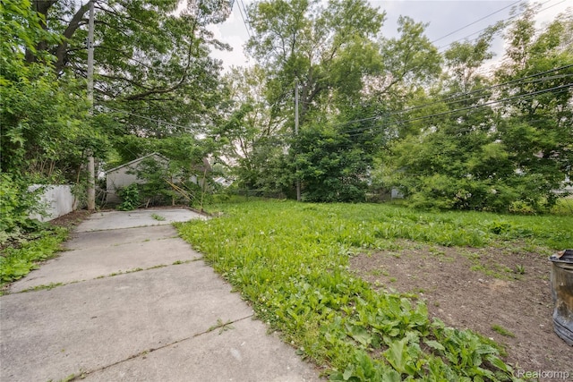 19628 Elkhart St, Harper Woods, MI 48225 - view of yard with view of wooded area