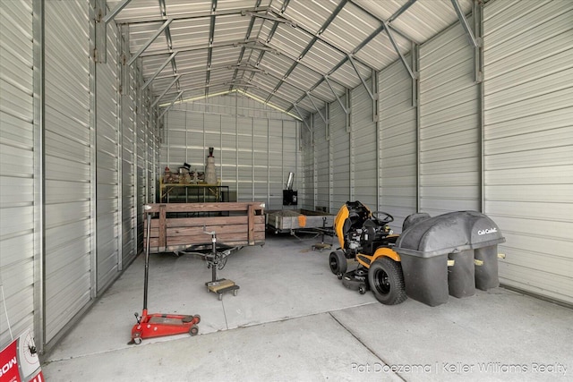 376 Stauffer Dr, Hastings, MI 49058 - garage featuring metal wall