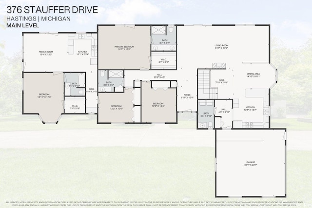 376 Stauffer Dr, Hastings, MI 49058 - property floor plan