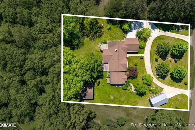 376 Stauffer Dr, Hastings, MI 49058 - aerial overview of property's location featuring property parcel outlined