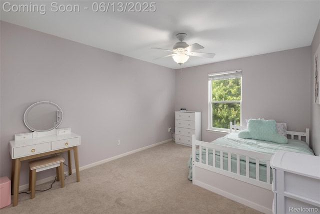 18885 English Ivy Dr, Macomb, MI 48042 - bedroom with carpet, baseboards, and ceiling fan