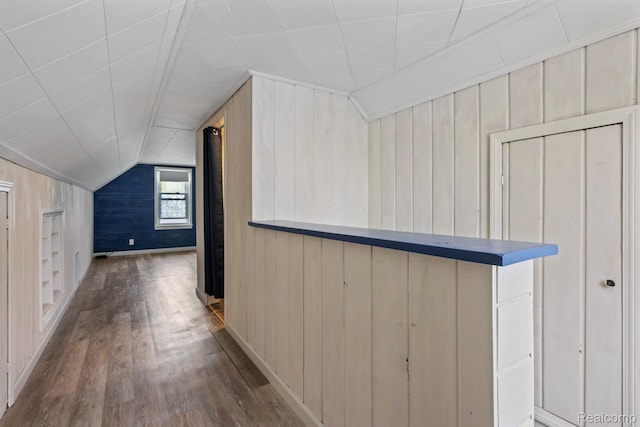 337 Burroughs Ave, Flint, MI 48507 - bonus room with lofted ceiling, wood finished floors, and wood walls