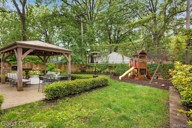 1017 N Maple Ave, Royal Oak, MI 48067 - view of yard with a gazebo, a playground, and a patio area