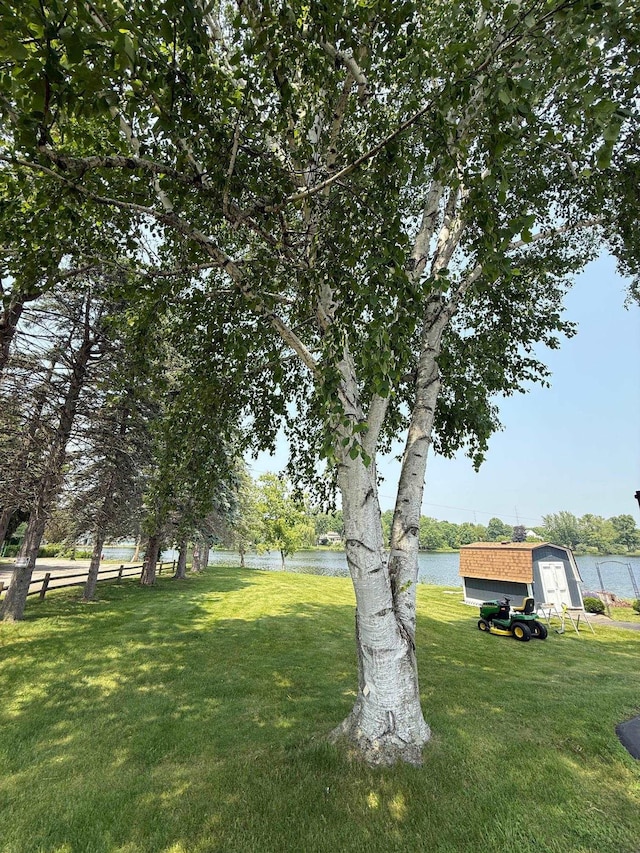 303 S Lemen St, Fenton, MI 48430 - view of yard with a water view