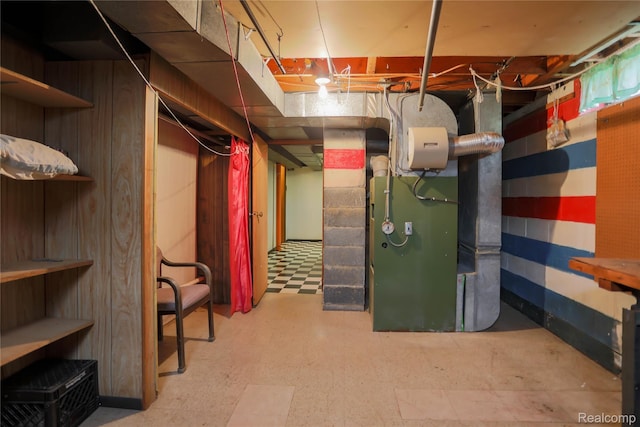 3581 Stolzenfeld Ave, Warren, MI 48091 - unfinished basement featuring tile patterned floors and heating unit