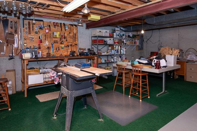 1480 Nelson Rd, Saint Joseph, MI 49085 - basement featuring a workshop area
