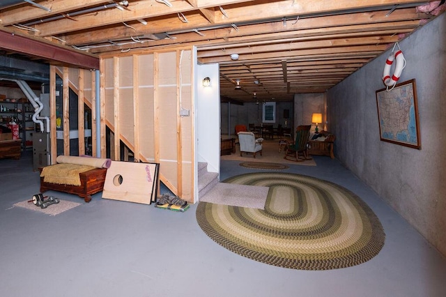 1480 Nelson Rd, Saint Joseph, MI 49085 - unfinished basement featuring stairs