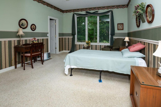 1480 Nelson Rd, Saint Joseph, MI 49085 - carpeted bedroom featuring wainscoting