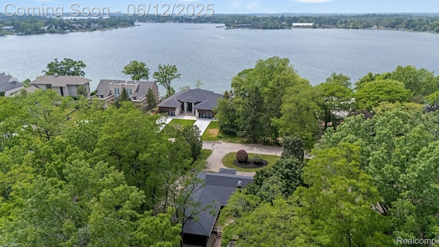 3405 Pine Estates Dr, Bloomfield Hills, MI 48323 - drone / aerial view of a large body of water