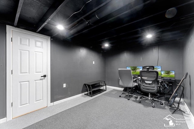 20036 Village Green Ct, Brownstown, MI 48183 - office area with baseboards