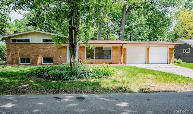 46254 Custer Ave, Utica, MI 48317 - tri-level home featuring brick siding, driveway, and an attached garage