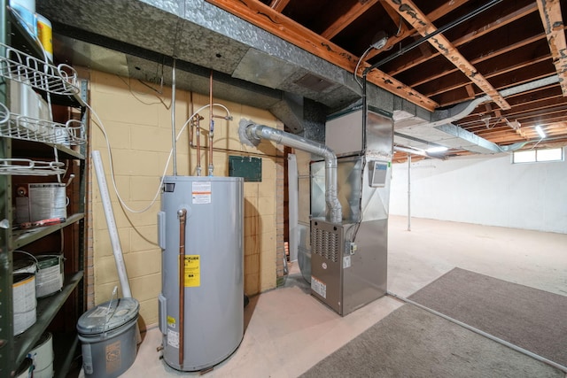 2618 Greencliff Dr, East Lansing, MI 48823 - basement featuring water heater and heating unit