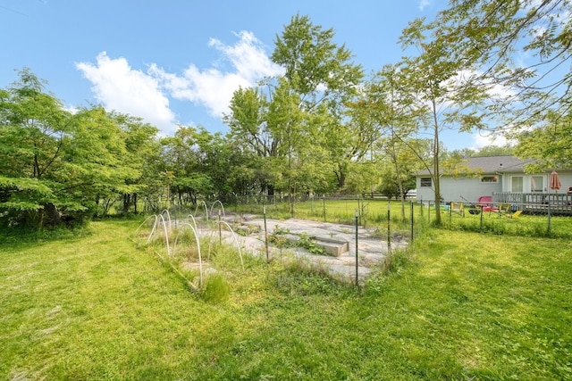 2618 Greencliff Dr, East Lansing, MI 48823 - view of yard with a deck