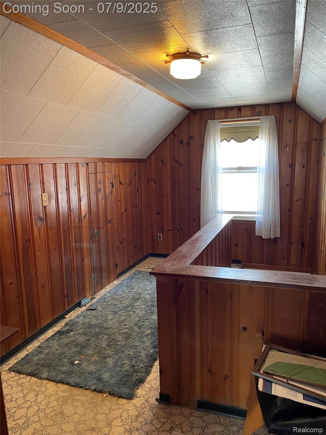 6250 Grandville Ave, Detroit, MI 48228 - additional living space with wooden walls and lofted ceiling